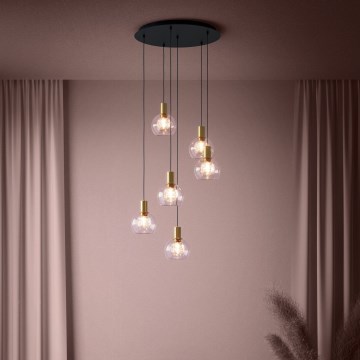 Eglo 390279 - Светодиодная подвесная люстра с регулированием яркости 6xLED/5,4W/230V 3000K диаметр 54 cm золотая