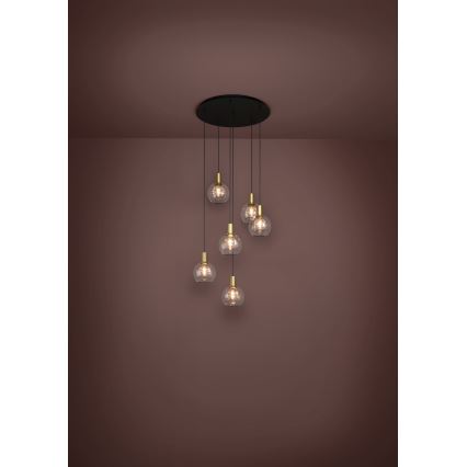 Eglo 390279 - Светодиодная подвесная люстра с регулированием яркости 6xLED/5,4W/230V 3000K диаметр 54 cm золотая