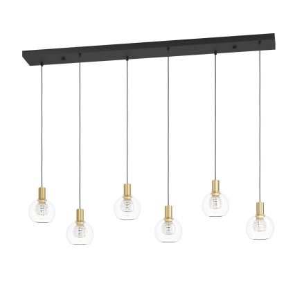 Eglo - Светодиодная подвесная люстра с регулированием яркости 6xLED/5,4W/230V 3000K золотая