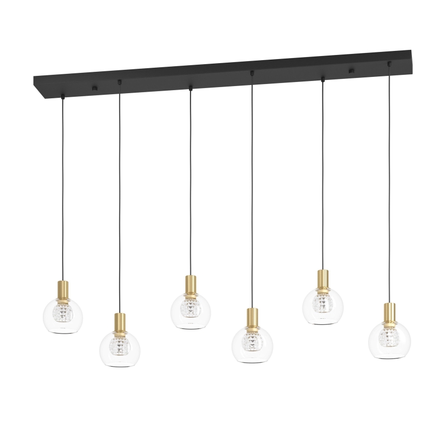 Eglo - Светодиодная подвесная люстра с регулированием яркости 6xLED/5,4W/230V 3000K золотая