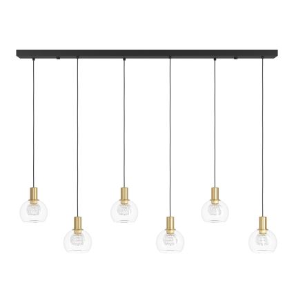 Eglo - Светодиодная подвесная люстра с регулированием яркости 6xLED/5,4W/230V 3000K золотая