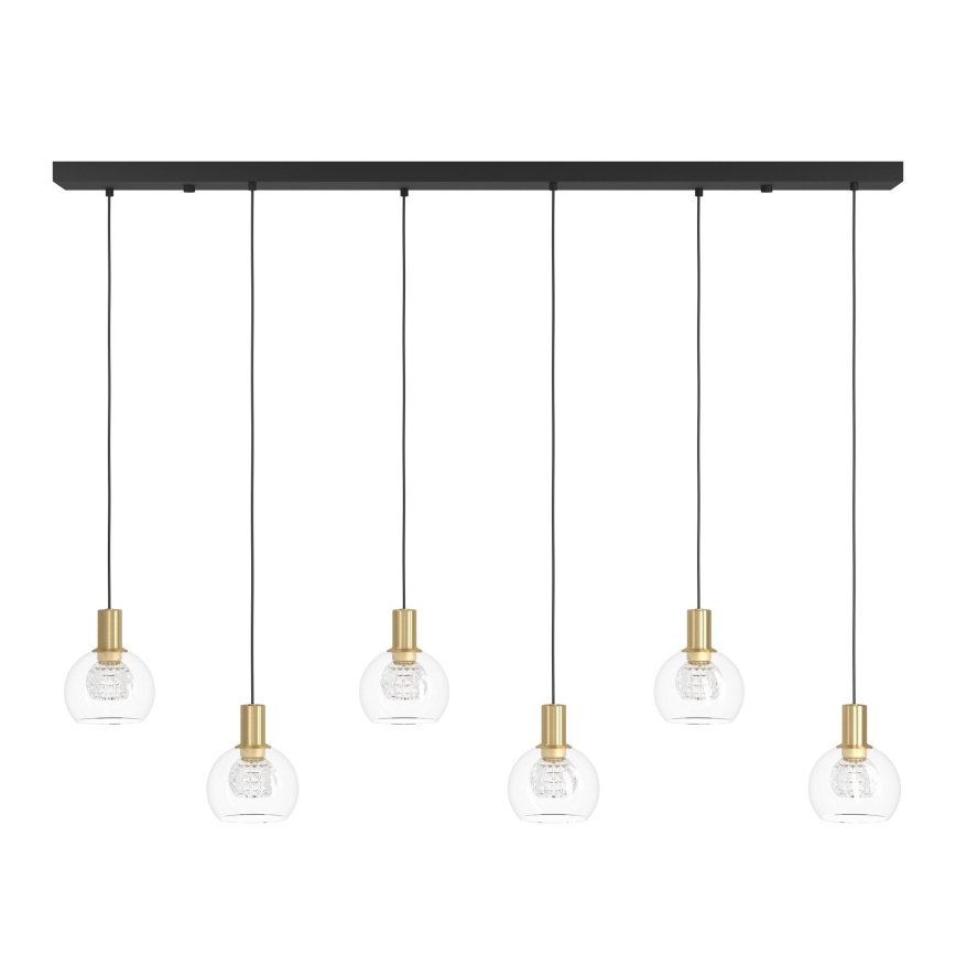 Eglo - Светодиодная подвесная люстра с регулированием яркости 6xLED/5,4W/230V 3000K золотая