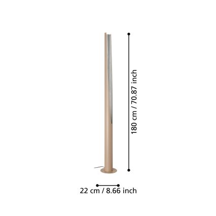 Eglo - Светодиодный торшер 1xGU10/5,7W/230V бежевый