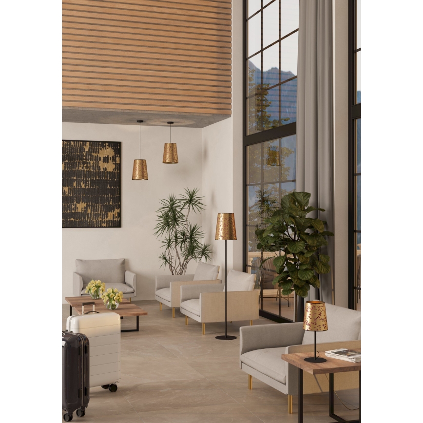 Eglo - Торшер 1xE27/25W/230V золотистый/розовый