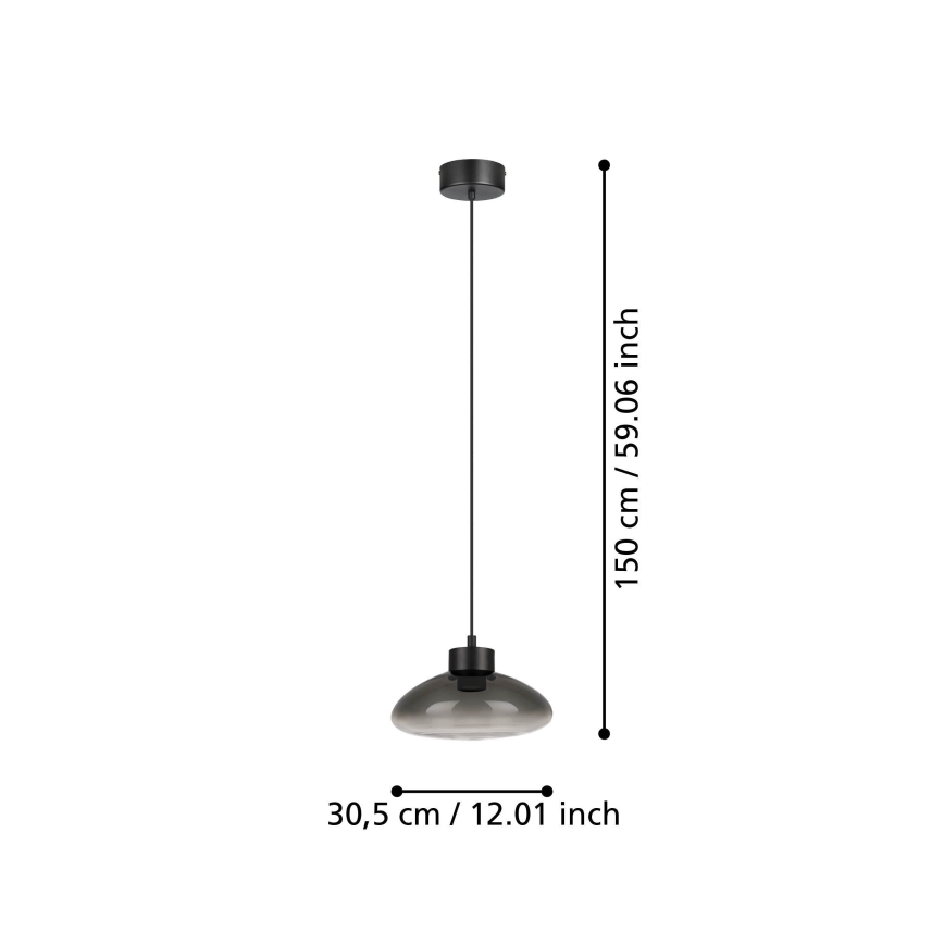 Eglo - Світлодіодна підвісна люстра з регулюванням яскравості LED/5,4W/230V 2700K димчастий