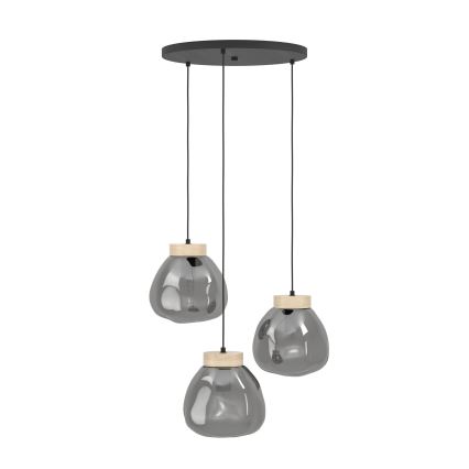 Eglo - Подвесная люстра 3xE27/40W/230V дымчатый