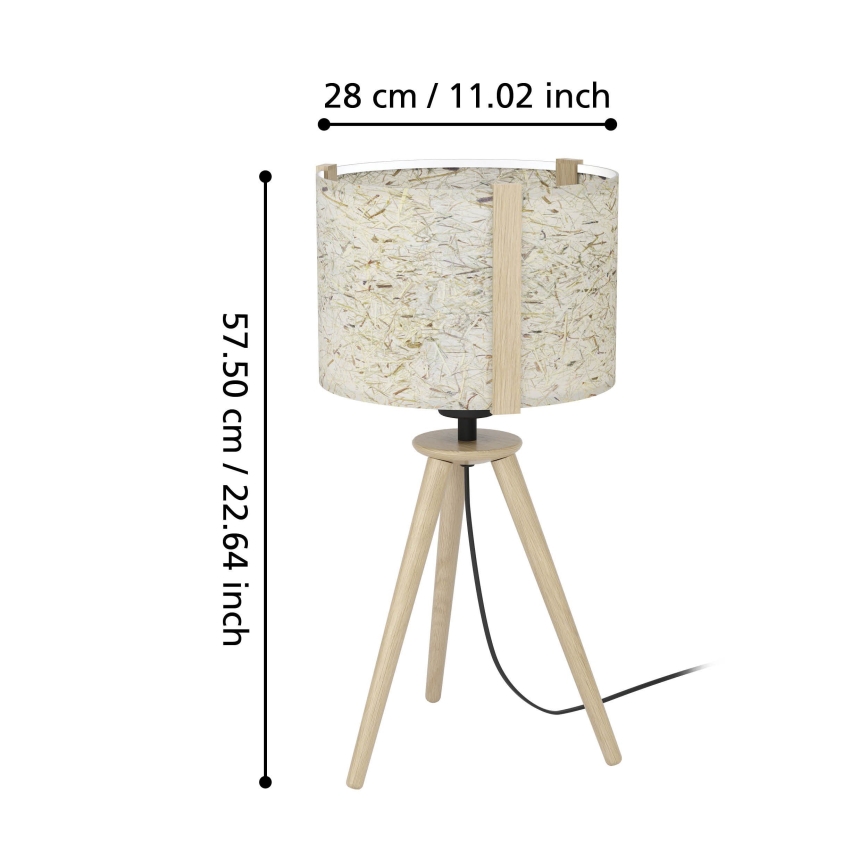 Eglo - Настольная лампа 1xE27/25W/230V бежевый
