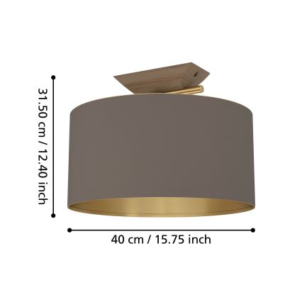 Eglo - Потолочный светильник 1xE27/40W/230V коричневый/золотистый