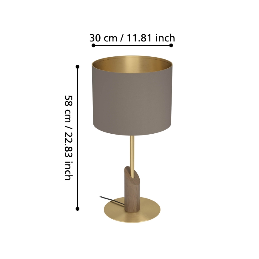 Eglo - Настольная лампа 1xE27/40W/230V коричневый/золотистый