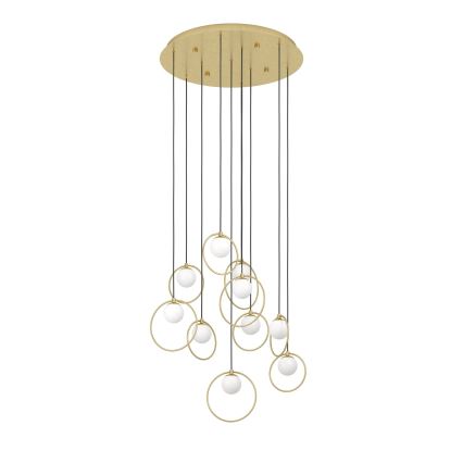 Eglo - Светодиодная подвесная люстра с регулированием яркости 10xLED/3W/230V 3000K диаметр 58 см золотистый