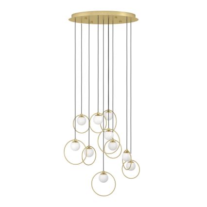 Eglo - Светодиодная подвесная люстра с регулированием яркости 10xLED/3W/230V 3000K диаметр 58 см золотистый