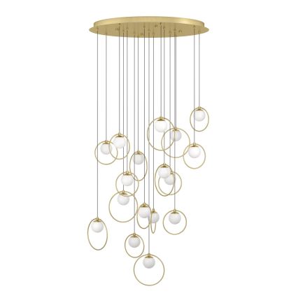 Eglo - Светодиодная подвесная люстра с регулированием яркости 17xLED/3W/230V 3000K диаметр 78 см золотистый
