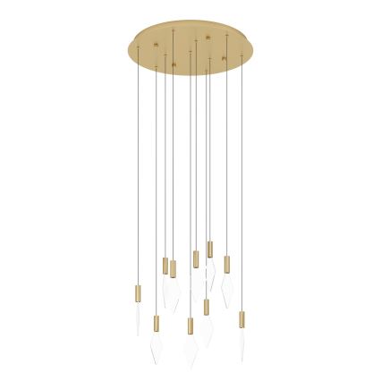 Eglo - Светодиодная подвесная люстра с регулированием яркости 10xLED/3W/230V 3000K диаметр 58 см золотистый