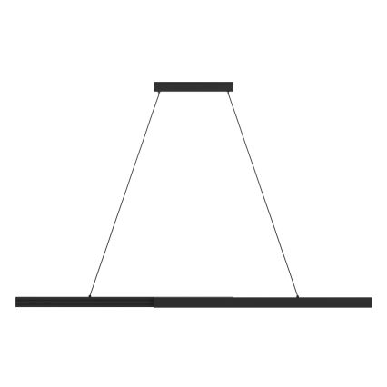 Eglo - Світлодіодна регульована люстра на тросі LED/20W/230V 3000K чорна