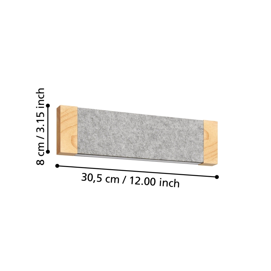 Eglo - Світлодіодний настінний світильник 2xLED/5,4W/230V 3000K коричневий/сірий