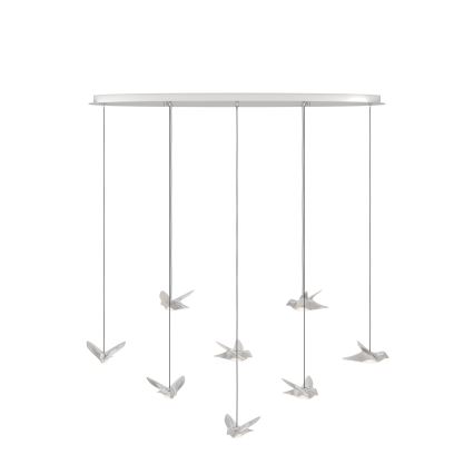 Eglo - Светодиодная подвесная люстра с регулированием яркости 8xLED/4,2W/230V 3000K блестящий хром
