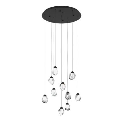 Eglo - Світлодіодна підвісна люстра з регулюванням яскравості 10xLED/3W/230V 3000K чорний/прозорий