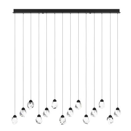 Eglo - Светодиодная подвесная люстра с регулированием яркости 14xLED/3W/230V 3000K черный/прозрачный