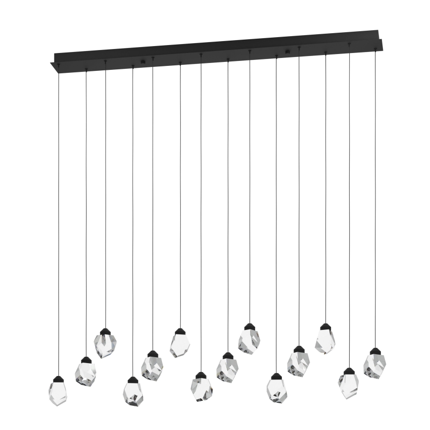 Eglo - Світлодіодна підвісна люстра з регулюванням яскравості 14xLED/3W/230V 3000K чорний/прозорий