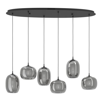 Eglo - Светодиодная подвесная люстра с регулированием яркости 6xLED/3,7W/230V 2700-6500K дымчатый + дистанционное управление