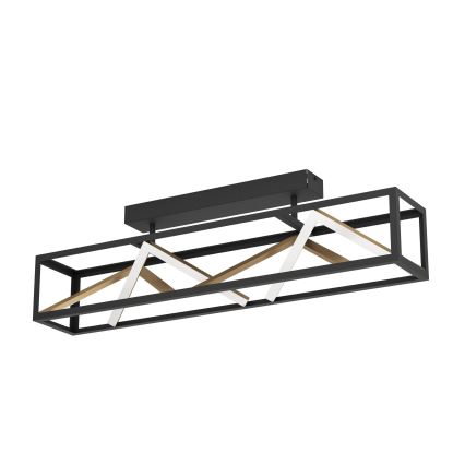 Eglo - Светодиодная припотолочная люстра с регулированием яркости LED/45W/230V 2700-6500K черный/золотистый + дистанционное управление