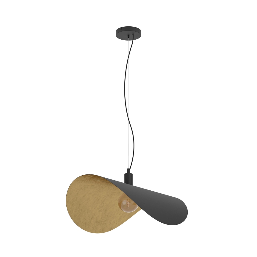 Eglo - Підвісна люстра 1xE27/40W/230V 80 см чорний/золотий