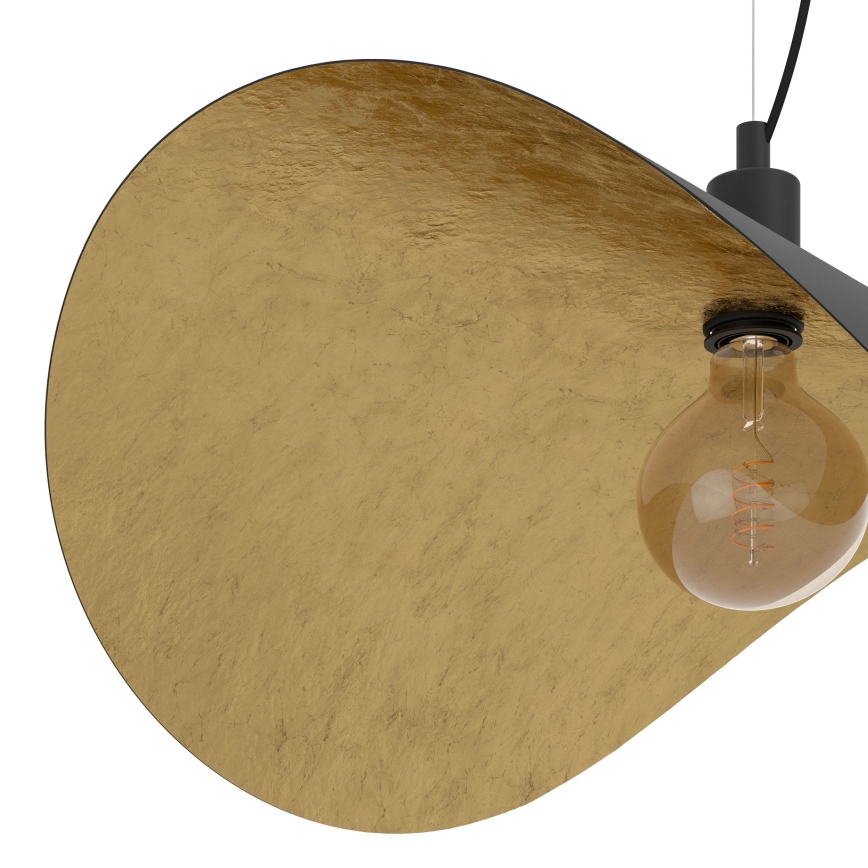 Eglo - Підвісна люстра 1xE27/40W/230V 80 см чорний/золотий