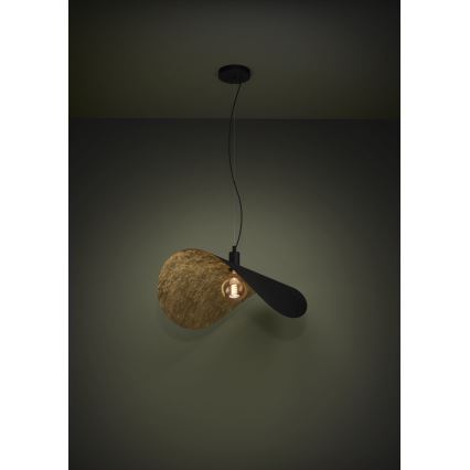 Eglo - Подвесная люстра 1xE27/40W/230V 80 см черный/золотистый