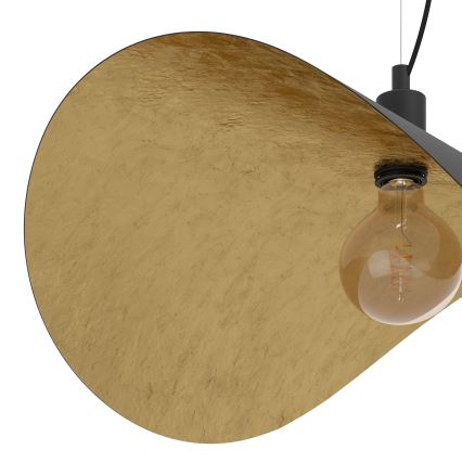 Eglo - Подвесная люстра 1xE27/40W/230V 80 см черный/золотистый