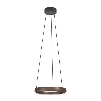 Eglo - диммируемая LED-люстра на тросе с датчиком движения, 2×LED/25 Вт/230 В, 2200–6500 К, диаметр 80 см, коричневая