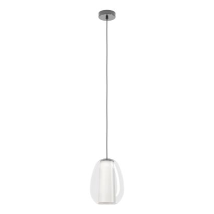 Eglo - LED-люстра на тросі з регульованою яскравістю LED/7W/230V + LED/1,6W 2200-6500K чорний хром