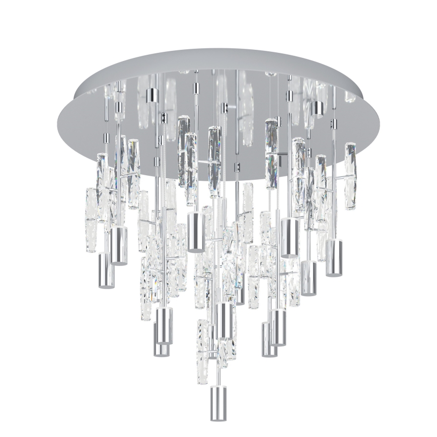 Eglo - LED стельовий світильник 15xLED/2,6W/230V 2200/3000/4000K діаметр 50 см блискучий хром