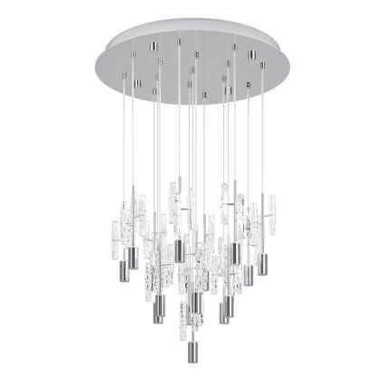 Eglo - LED люстра на тросе 15xLED/2,6W/230V 2200/3000/4000K глянцевый хром