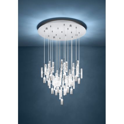 Eglo - LED люстра на тросе 15xLED/2,6W/230V 2200/3000/4000K глянцевый хром