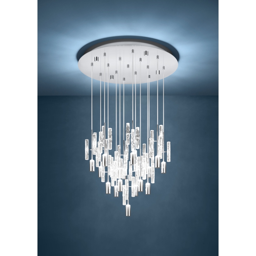 Eglo - LED люстра на тросе 15xLED/2,6W/230V 2200/3000/4000K глянцевый хром