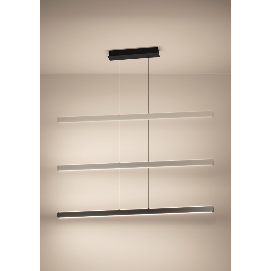 Eglo - диммируемая LED-люстра на тросе LED/30W/230V černá + пульт дистанционного управления