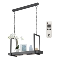 Eglo 39299 - LED RGBW люстра з регулюванням яскравості на ланцюгу з полицею CALAMONA 3xLED/6W/230V + пульт дистанційного керування