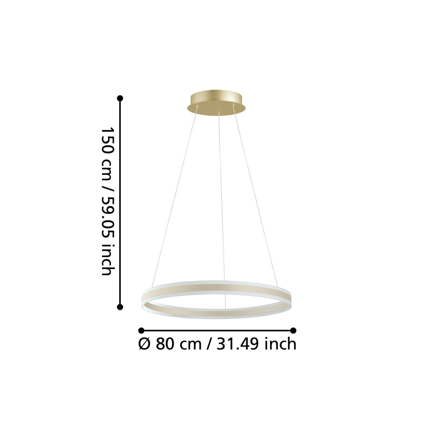 Eglo - Світлодіодна підвісна люстра з регульованою яскравістю LED/78W/230V