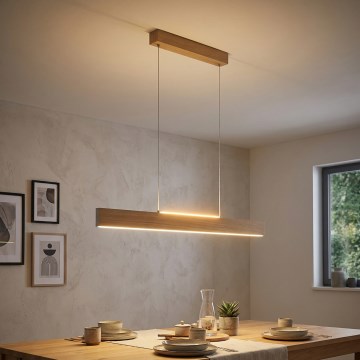 Eglo 39344 - LED-люстра на тросе CLIMENE LED/17W/230V + LED/4,2W дуб