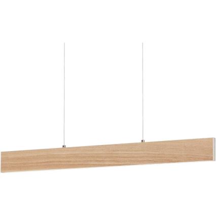 Eglo 39344 - LED-люстра на тросі CLIMENE LED/17W/230V + LED/4,2W дуб