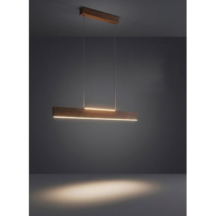 Eglo - LED-люстра на тросе LED/17W/230V + LED/4,2W орех