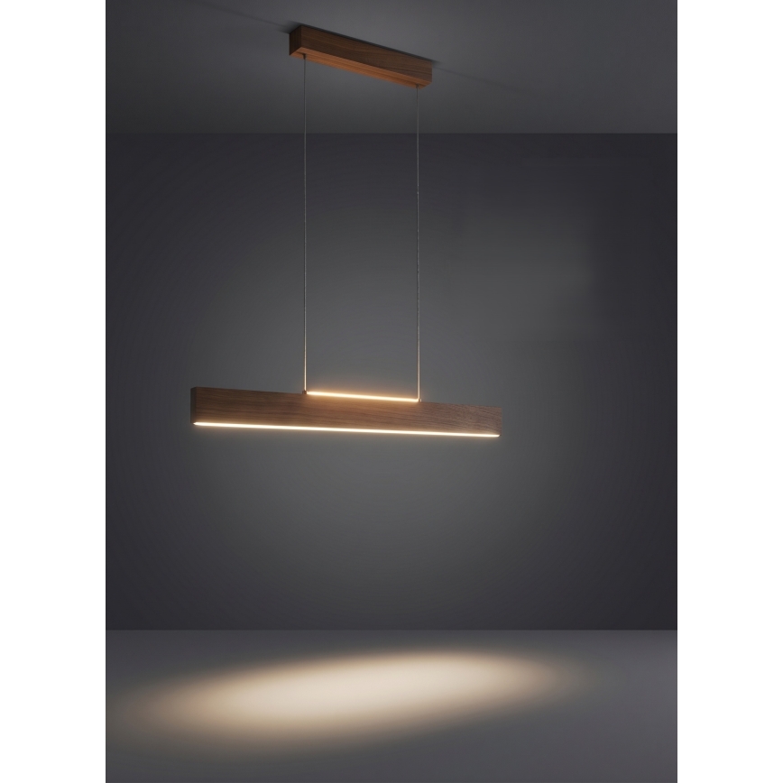 Eglo - LED-люстра на тросе LED/17W/230V + LED/4,2W орех