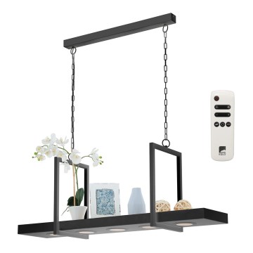 Eglo 39348 - LED RGBW диммируемая люстра на цепи с полкой CALAMONA 5xLED/6W/230V + пульт дистанционного управления