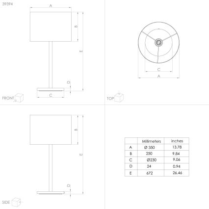 Eglo - Настольная лампа 1xE27/60W/230V медный