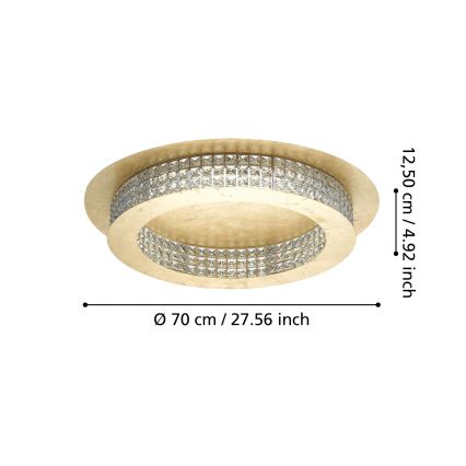 Eglo - Светодиодный потолочный светильник с регулированием яркости LED/44W/230V