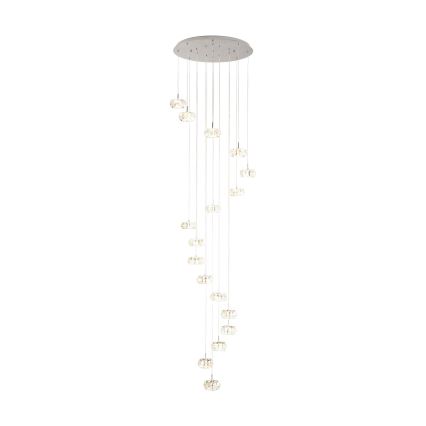 Eglo - Кришталева підвісна LED люстра з регулюванням яскравості 17xLED/4,5W/230V