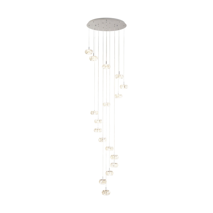 Eglo - Кришталева підвісна LED люстра з регулюванням яскравості 17xLED/4,5W/230V