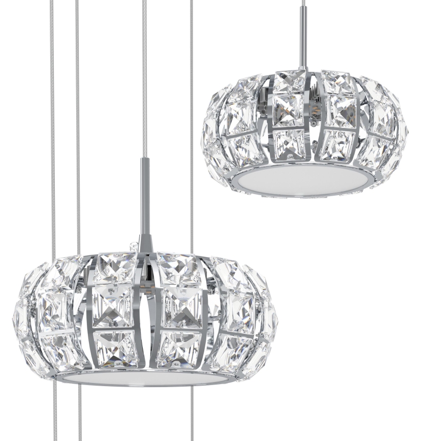 Eglo - Кришталева підвісна LED люстра з регулюванням яскравості 17xLED/4,5W/230V