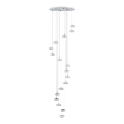 Eglo - Кришталева підвісна LED люстра з регулюванням яскравості 17xLED/4,5W/230V