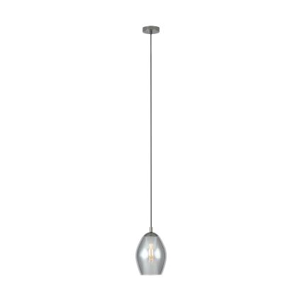 Eglo - Підвісна люстра 1xE27/60W/230V димчастий